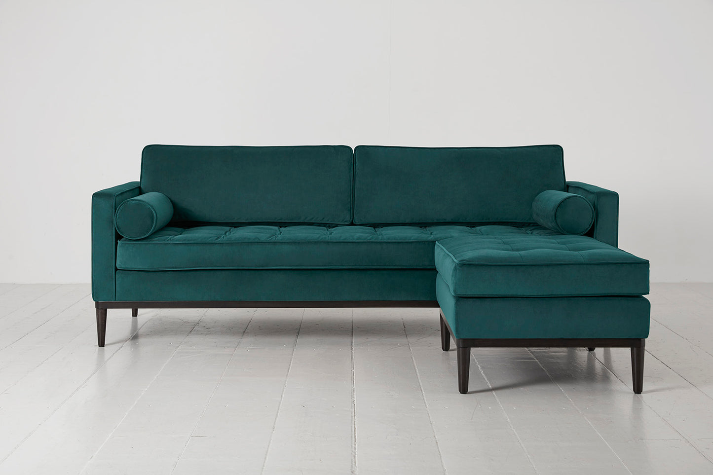 Model 02 3-Seater Sofa with Ottoman, Kingfisher