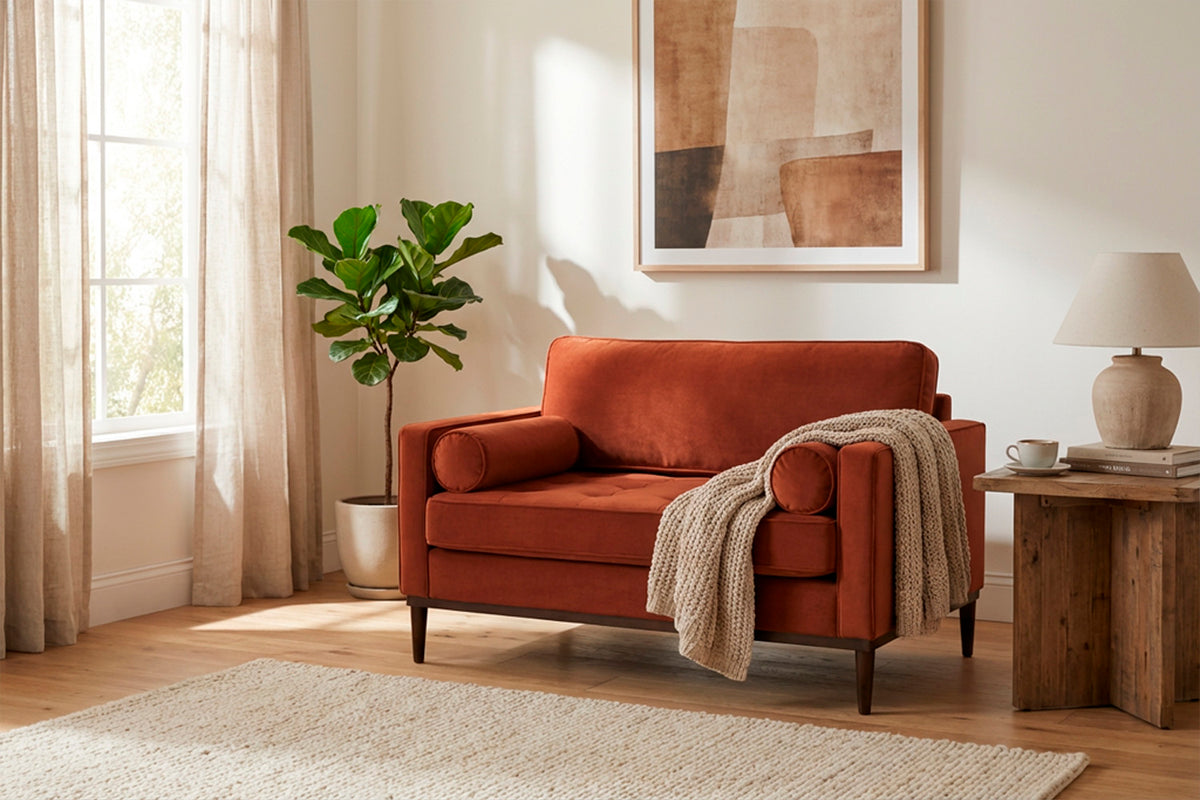 Model 02 Loveseat, Brick