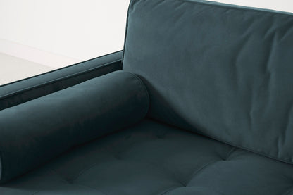 Loveseat in blue velvet