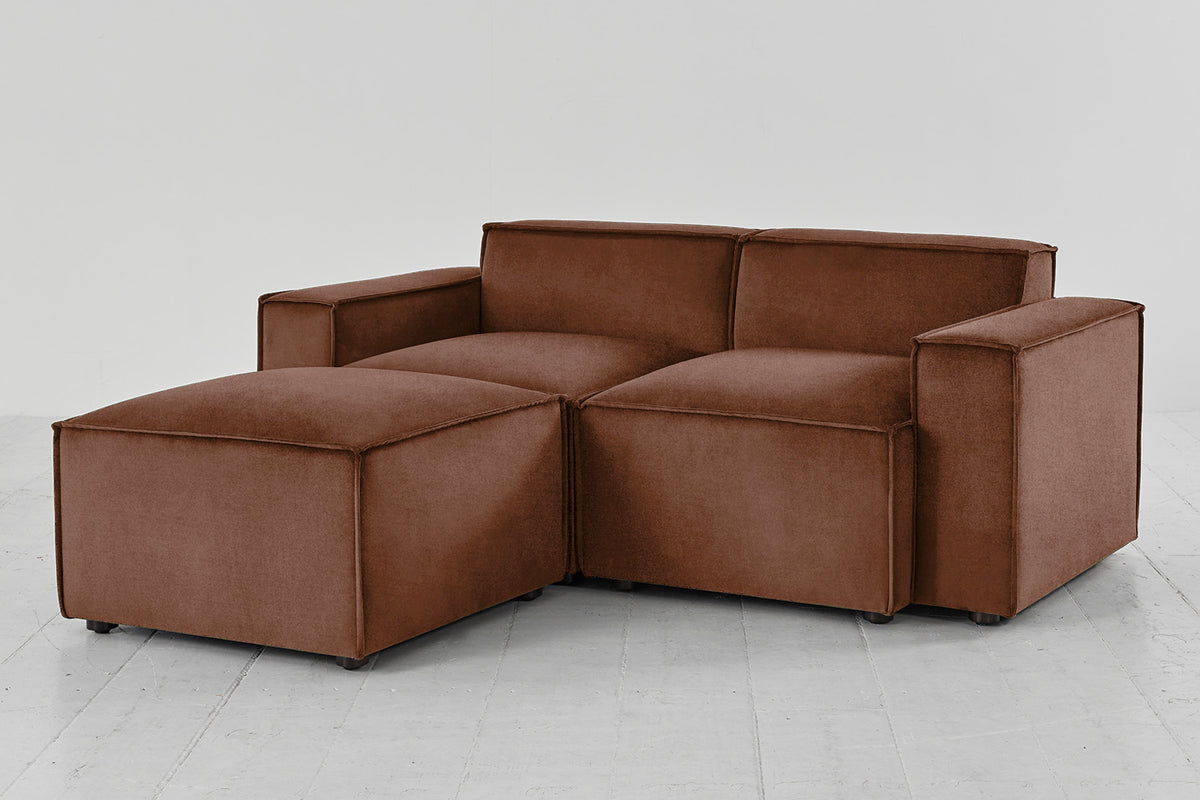Model 03 2-Seater Left Chaise Sofa, Russet