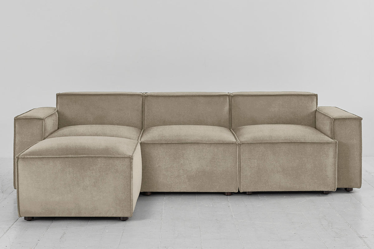 Model 03 3-Seater Left Chaise Sofa, Flax