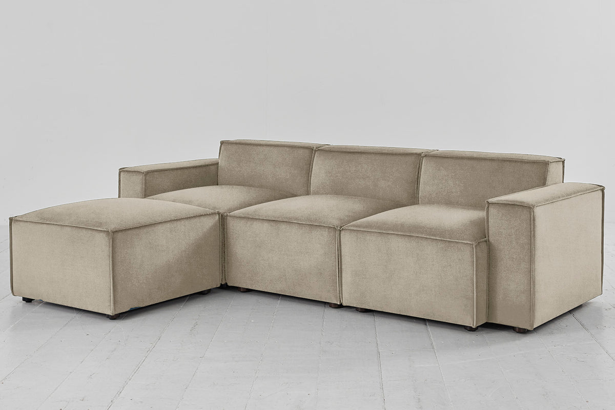 Model 03 3-Seater Left Chaise Sofa, Flax