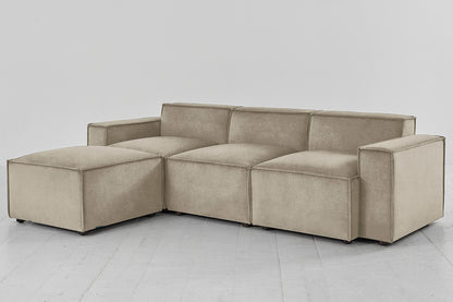Model 03 3-Seater Left Chaise Sofa, Flax