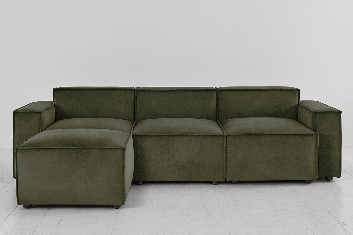 Model 03 3-Seater Left Chaise Sofa, Pine