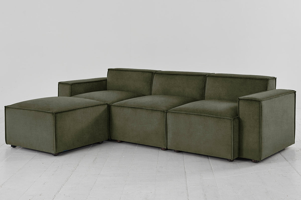 Model 03 3-Seater Left Chaise Sofa, Pine