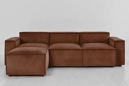 Model 03 3-Seater Left Chaise Sofa, Russet