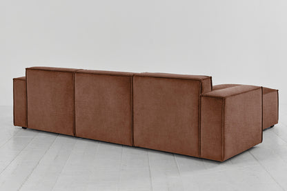 Model 03 3-Seater Left Chaise Sofa, Russet
