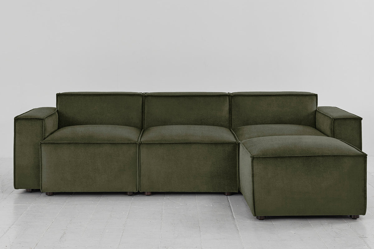 Model 03 3-Seater Right Chaise Sofa, Pine