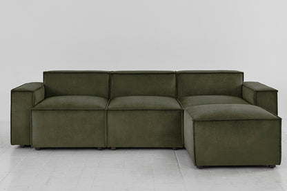 Model 03 3-Seater Right Chaise Sofa, Pine