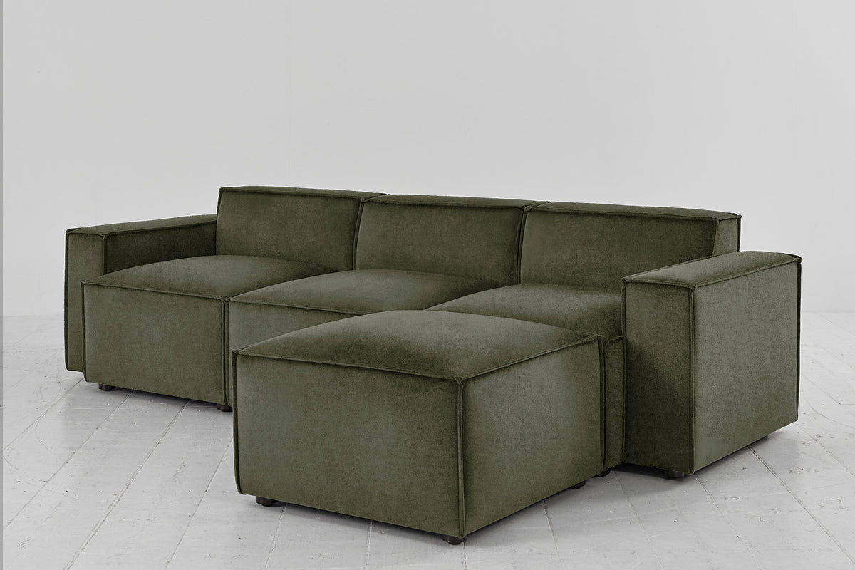 Model 03 3-Seater Right Chaise Sofa, Pine