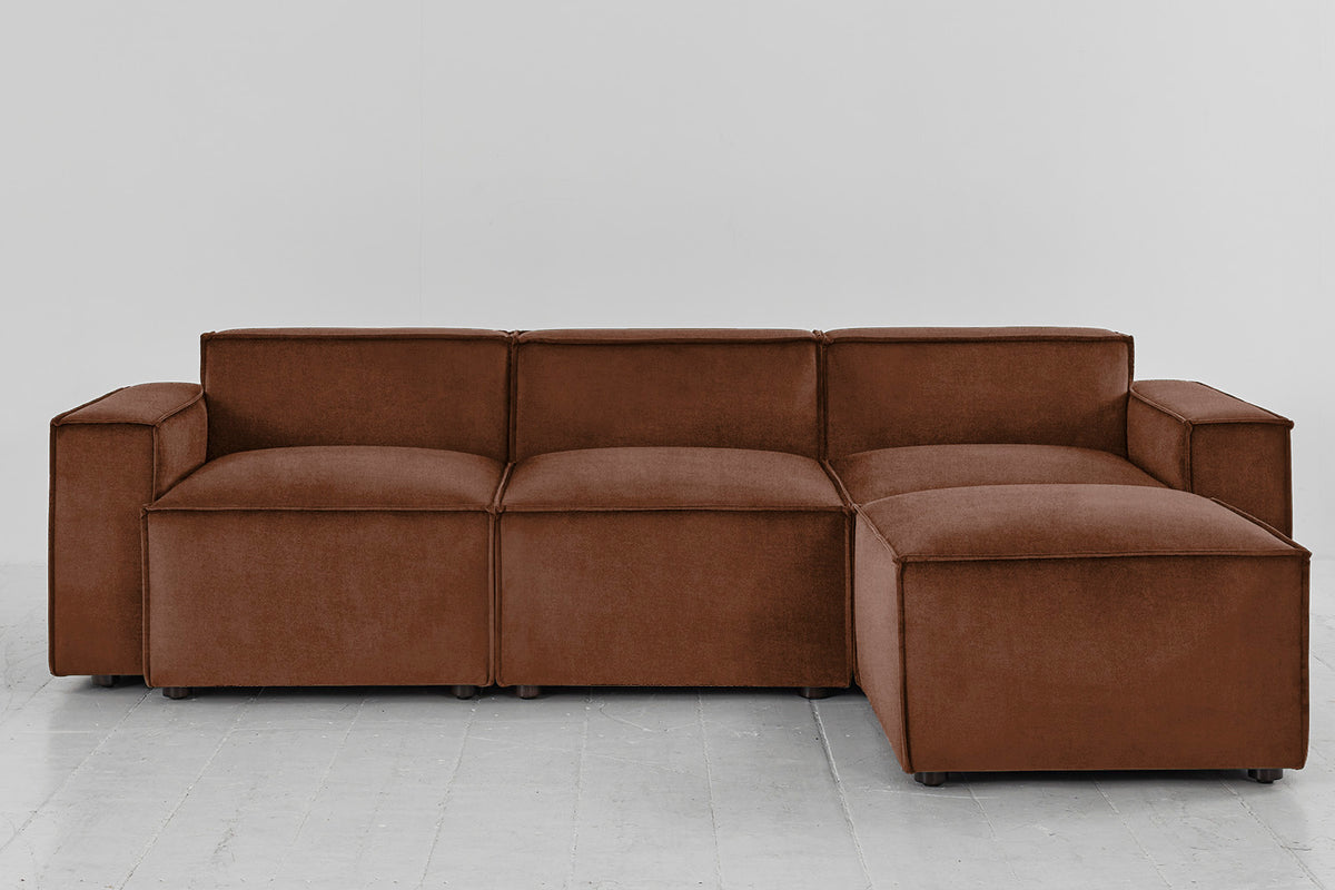 Model 03 3-Seater Right Chaise Sofa, Russet