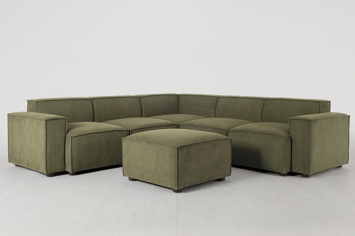 Model 03 Corner Sofa with Ottoman, Fennel