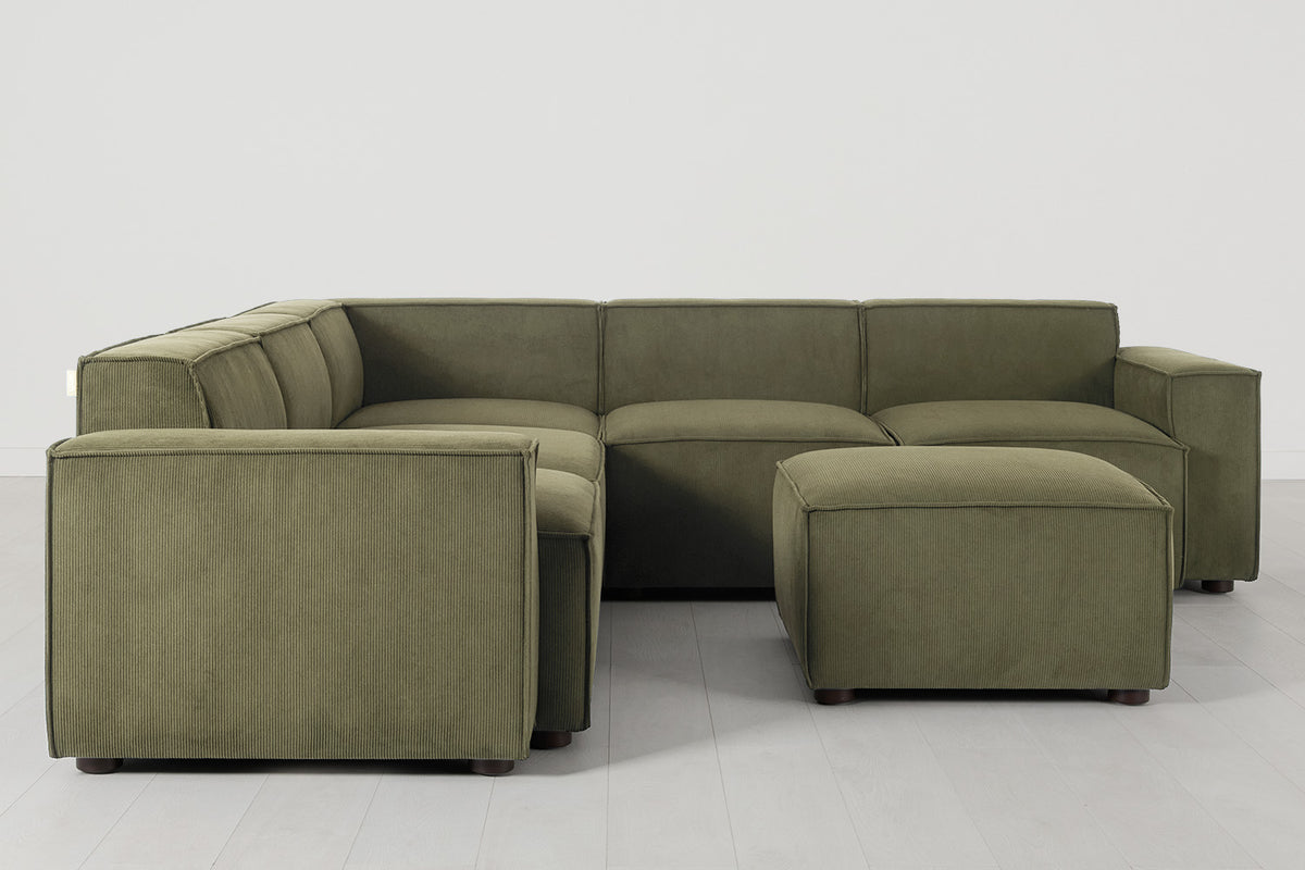 Model 03 Corner Sofa with Ottoman, Fennel