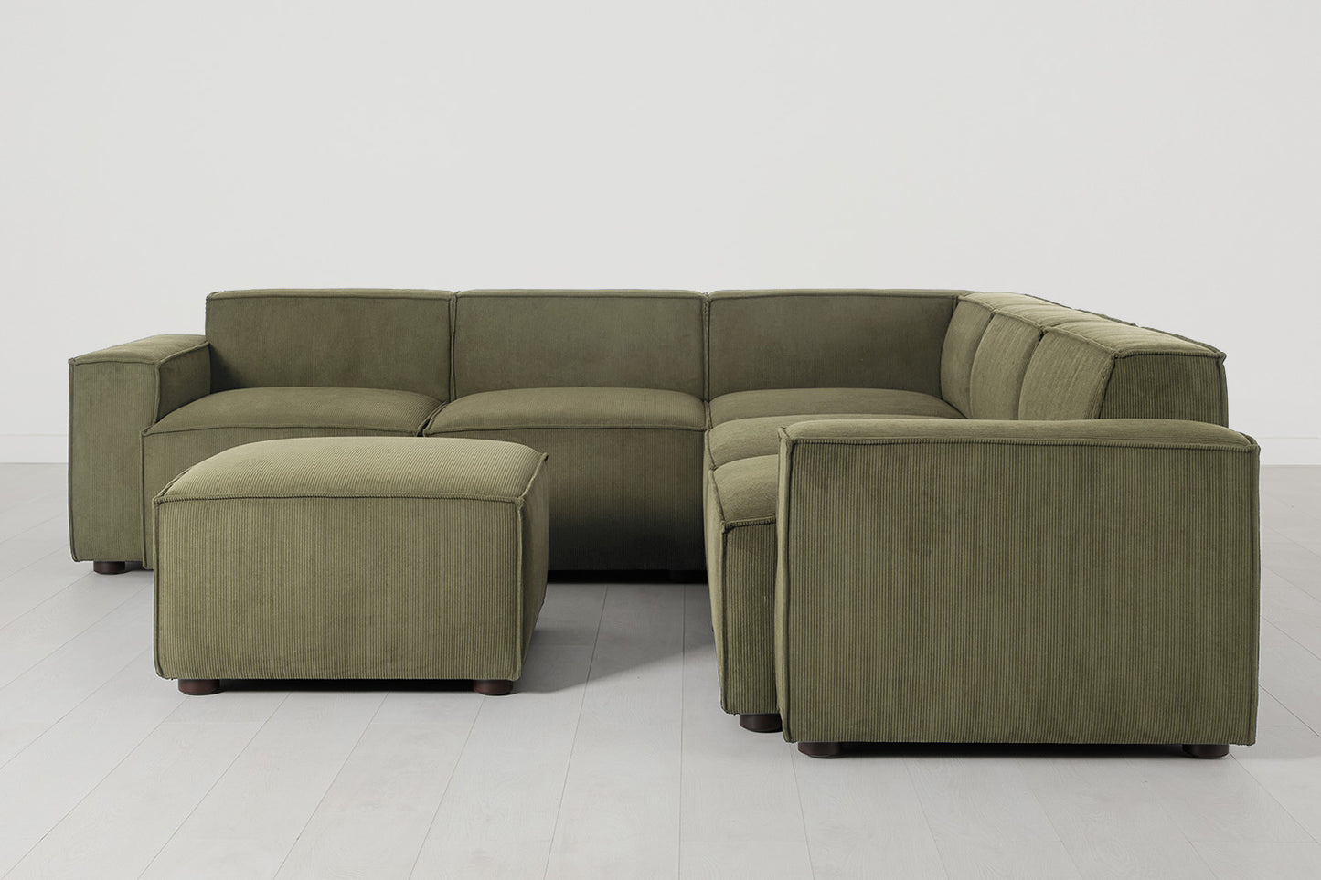 Model 03 Corner Sofa with Ottoman, Fennel