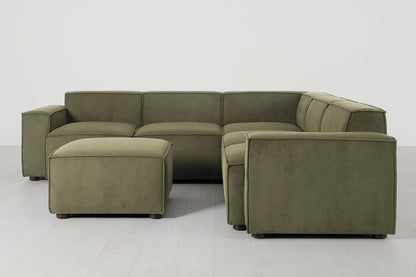 Model 03 Corner Sofa with Ottoman, Fennel