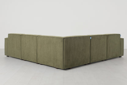 Model 03 Corner Sofa with Ottoman, Fennel