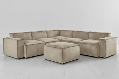 Model 03 Corner Sofa with Ottoman, Flax