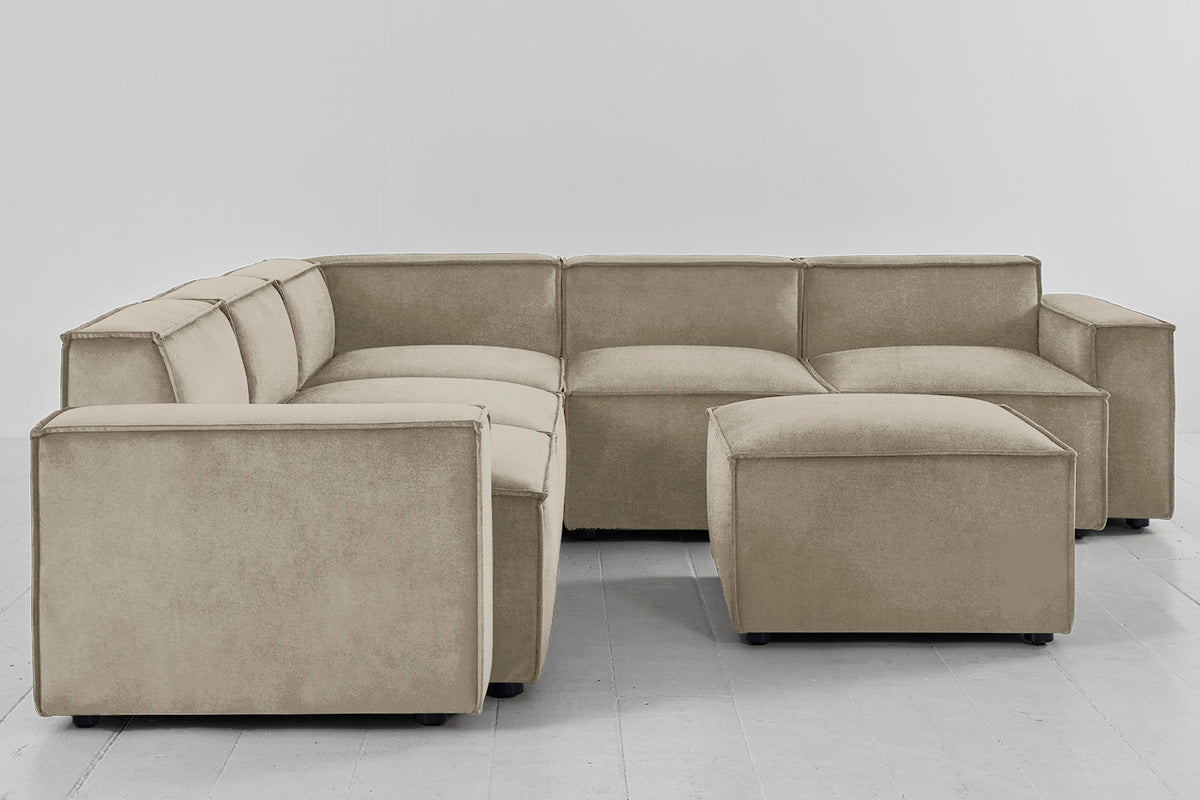 Model 03 Corner Sofa with Ottoman, Flax