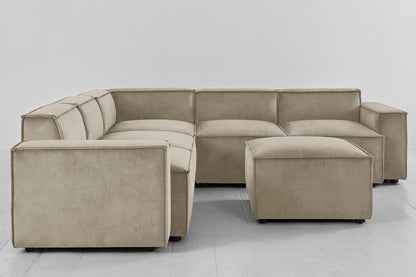 Model 03 Corner Sofa with Ottoman, Flax