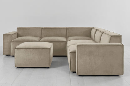 Model 03 Corner Sofa with Ottoman, Flax