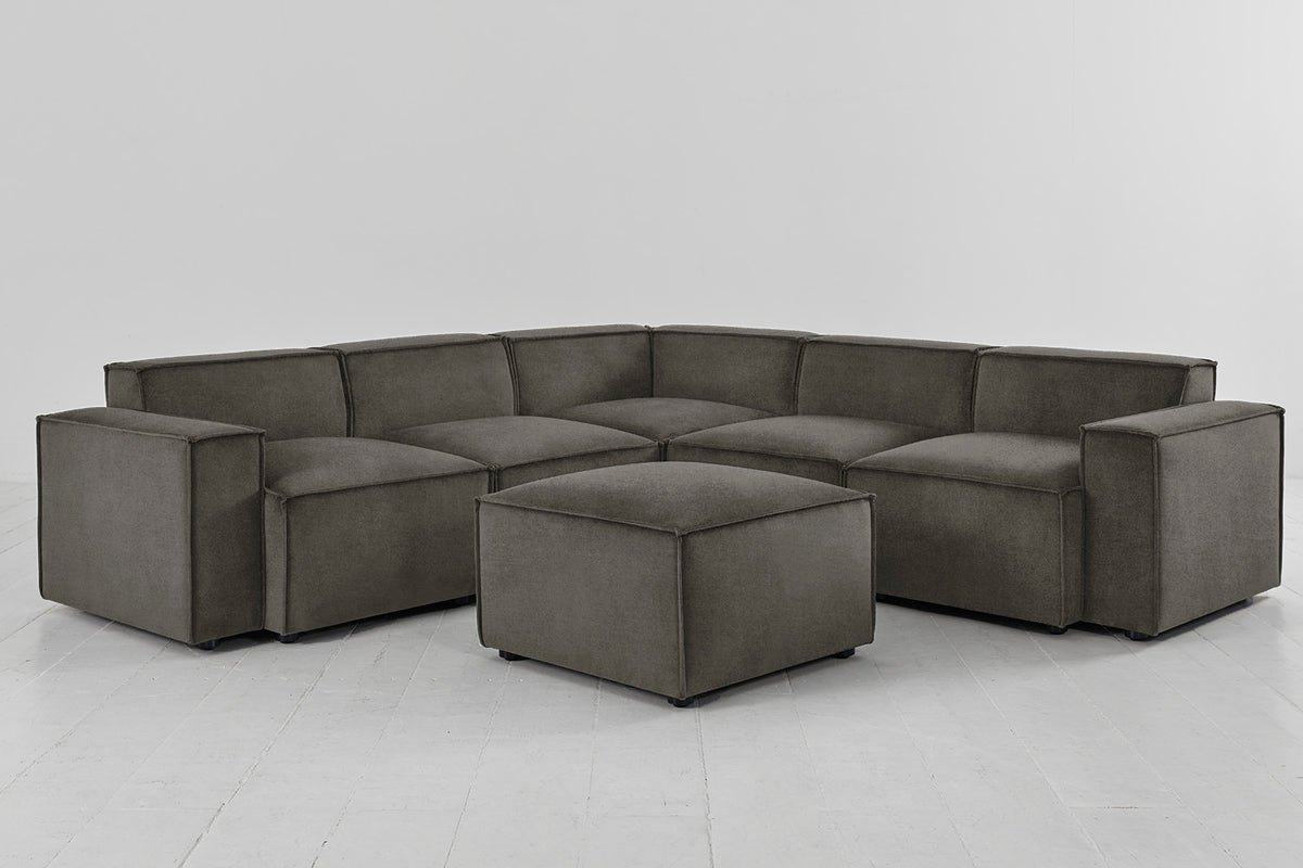 Model 03 Corner Sofa with Ottoman, Mink