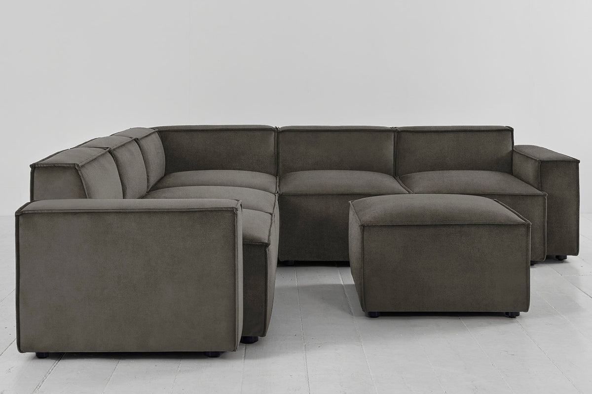 Model 03 Corner Sofa with Ottoman, Mink