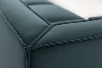 Model 03 Corner Sofa with Ottoman, Petrol