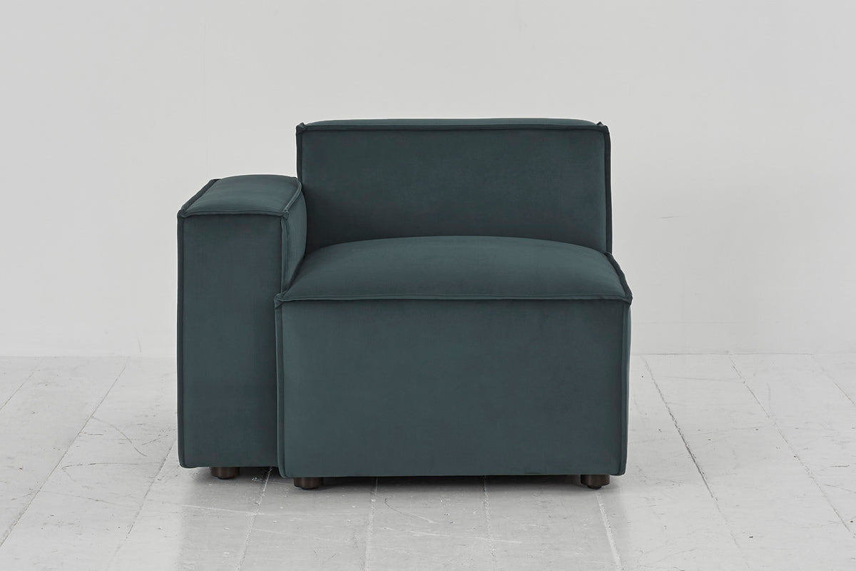 Model 03 Left Arm Sofa Module, Petrol