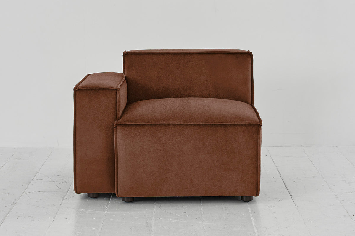Model 03 Left Arm Sofa Module, Russet