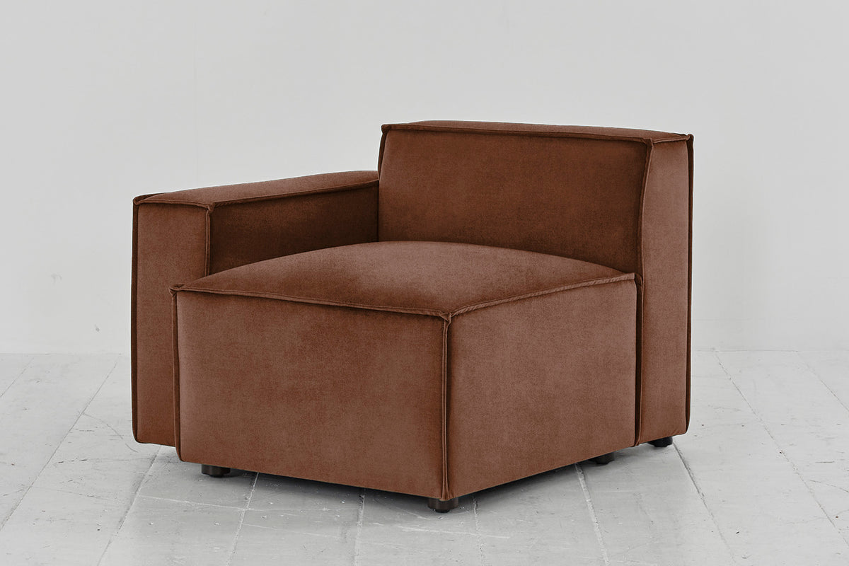 Model 03 Left Arm Sofa Module, Russet