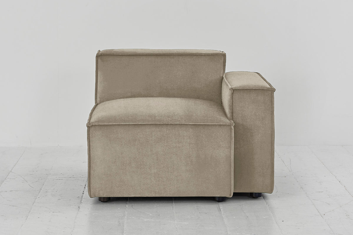 Model 03 Right Arm Sofa Module, Flax