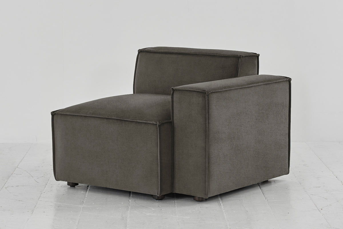 Model 03 Right Arm Sofa Module, Mink