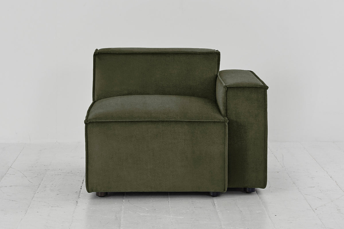 Model 03 Right Arm Sofa Module, Pine