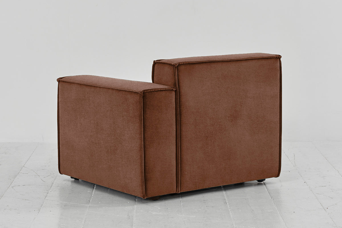 Model 03 Right Arm Sofa Module, Russet