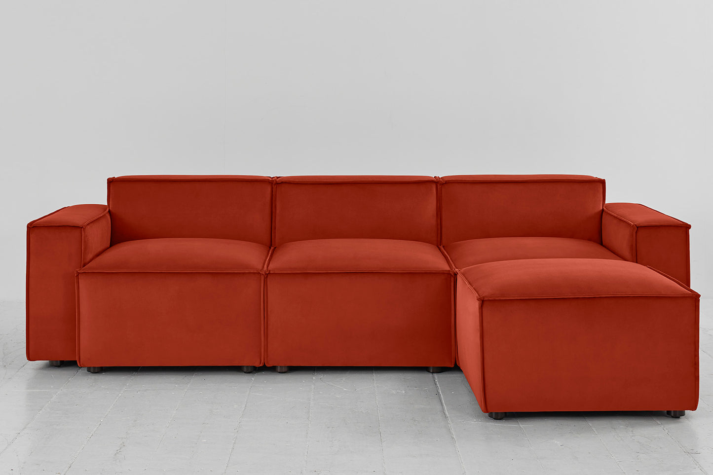 Model 03 3-Seater Right Chaise Sofa, Paprika