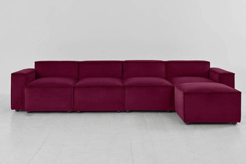 Model 03 4 seater Right chaise Damson image 01.webp