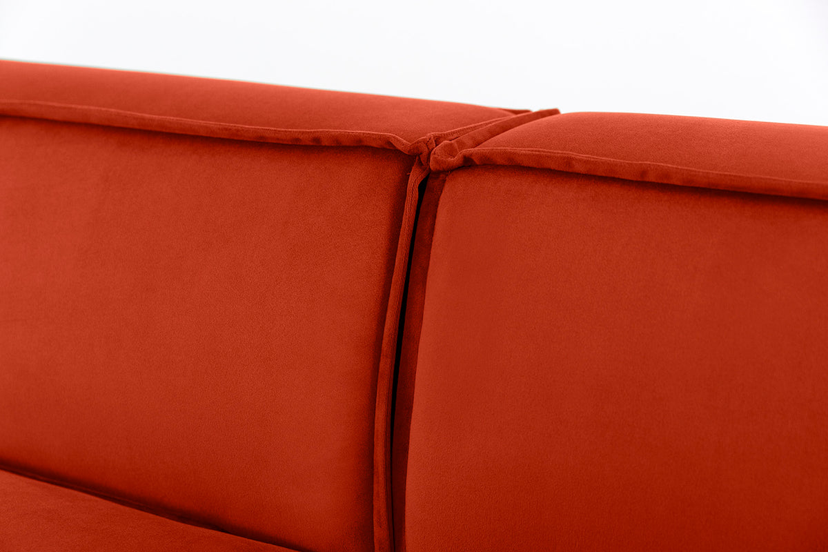 Model 03 Corner Sofa with Ottoman, Paprika