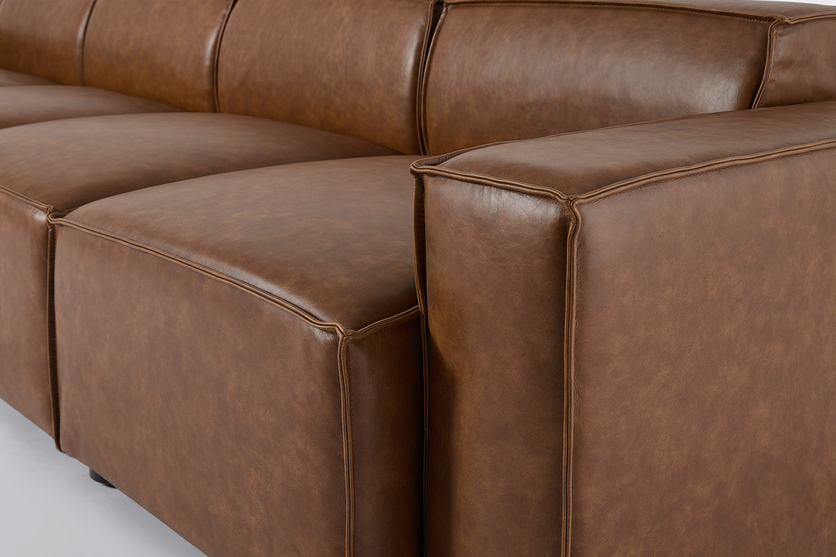 Model 03 Corner Sofa with Ottoman, Maple
