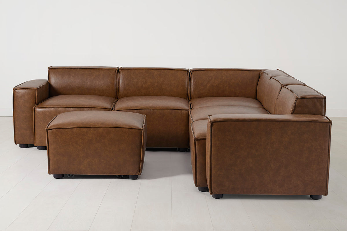 Model 03 Corner Sofa with Ottoman, Maple