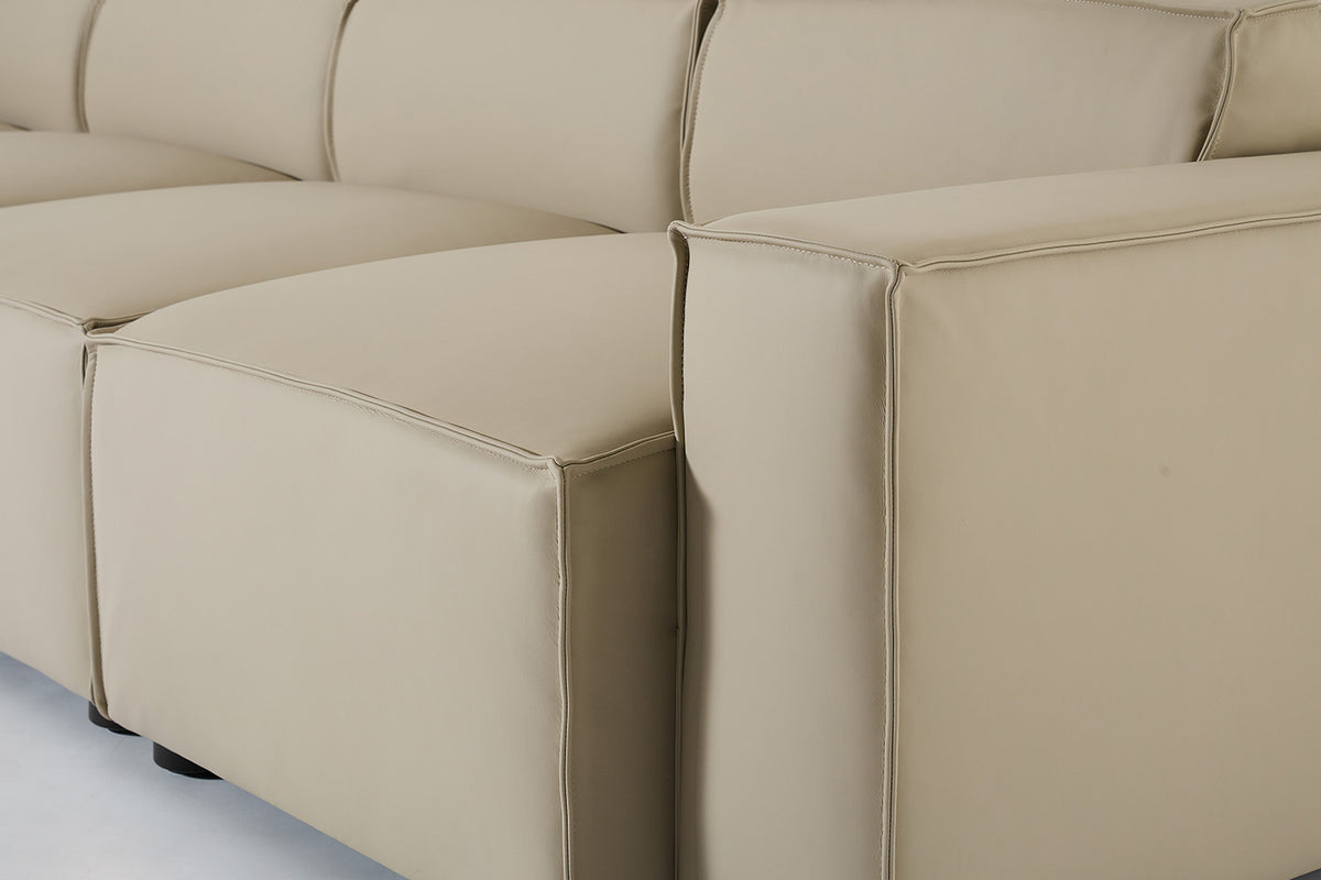 Model 03 Corner Sofa with Ottoman, Oyster
