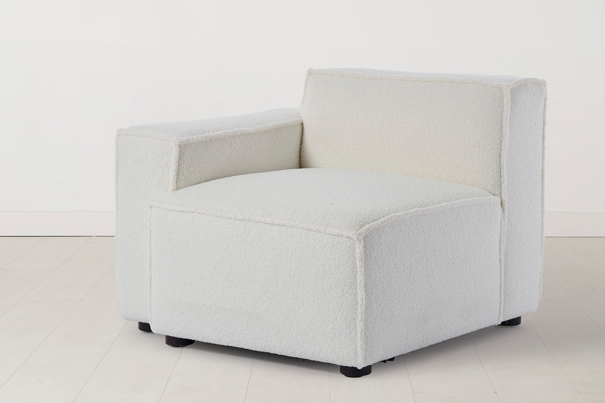 Model 03 Left Arm Sofa Module, Pearl