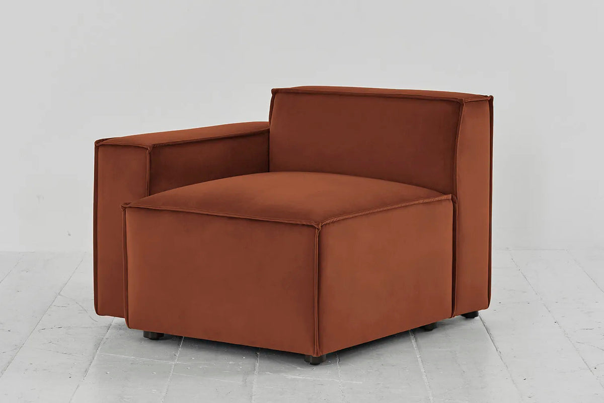 Model 03 Left Arm Sofa Module, Umber