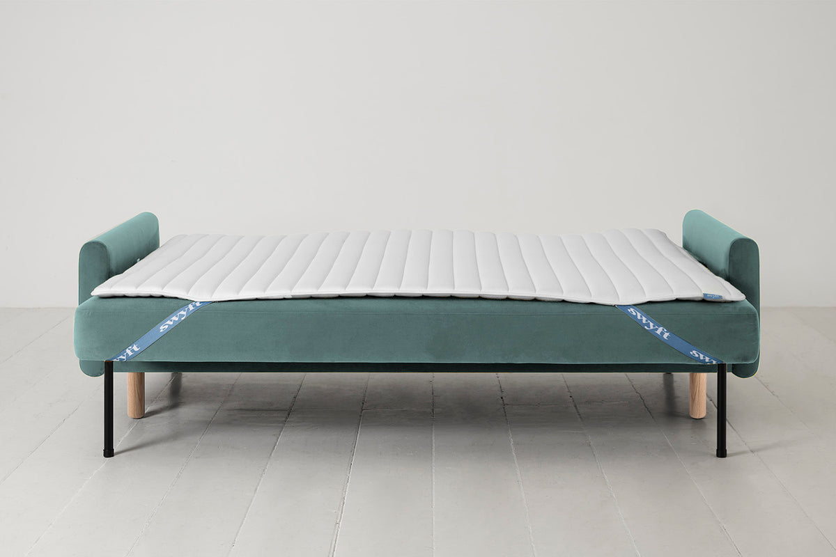 Model 04 Sofa Bed 3 Seater, Oak / Airforce