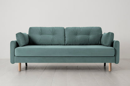Model 04 Sofa Bed 3 Seater, Oak / Airforce