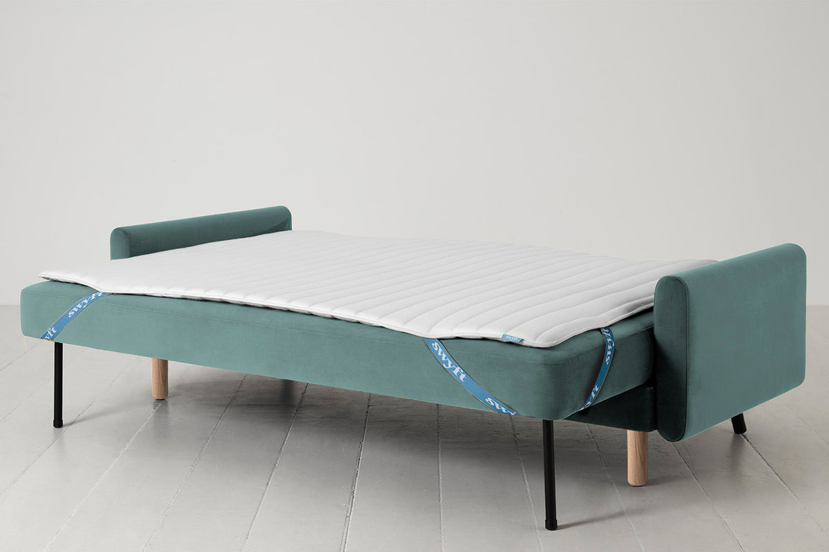 Model 04 Sofa Bed 3 Seater, Oak / Airforce