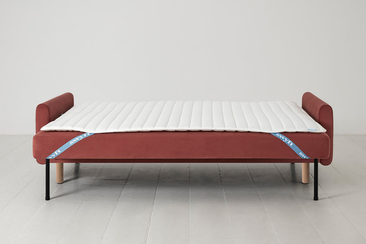 Model 04 Sofa Bed 3 Seater, Oak / Brick