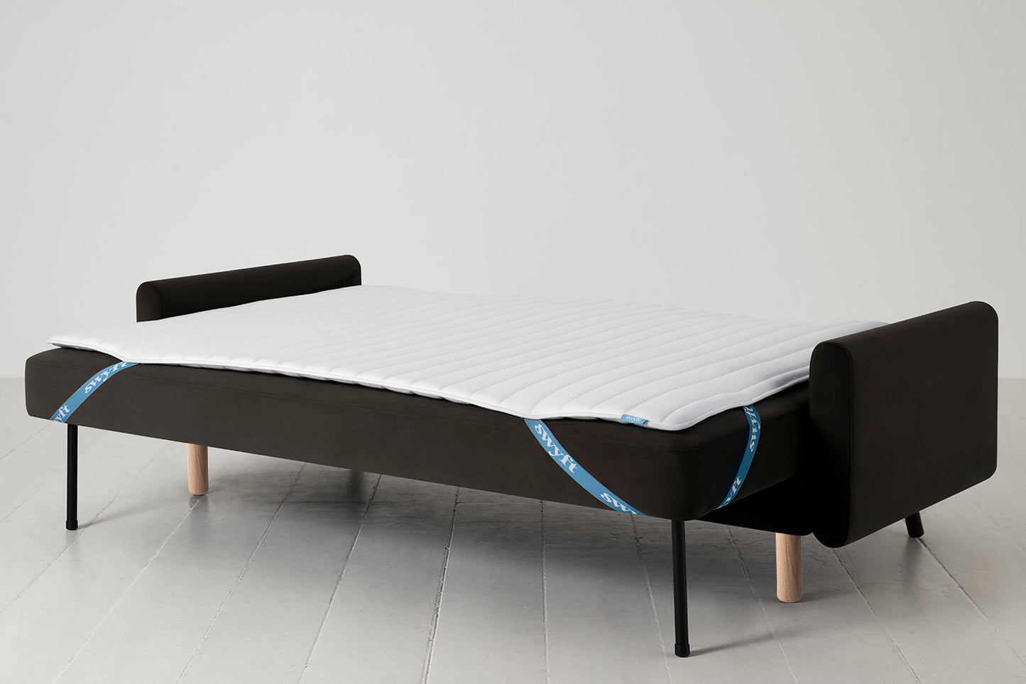 Model 04 Sofa Bed 3 Seater, Oak / Charcoal
