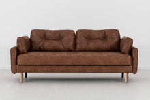 Model 04 Sofa Bed 3 Seater, Oak / Chestnut