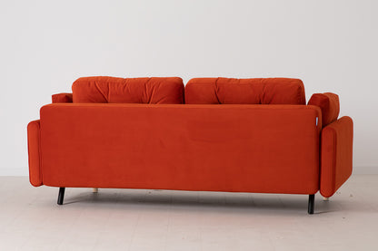 Model 04 Sofa Bed 3 Seater, Oak / Paprika