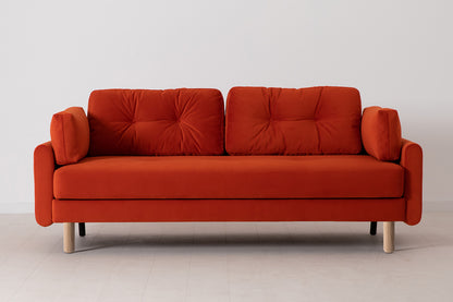 Model 04 Sofa Bed 3 Seater, Oak / Paprika